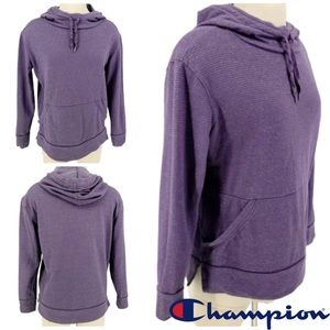 🥑2/$29~Champion Elite Purple Stripe Pullover Hoodie NWOT~Medium